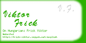 viktor frick business card